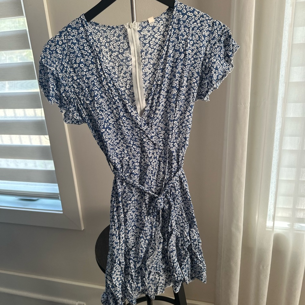 SHEIN Navy Floral Dress